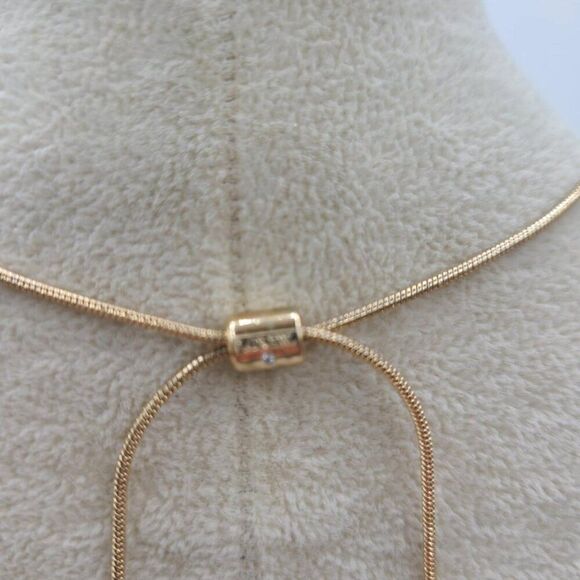 J Crew Factory Adjustable Tortoise Gold Tone Necklace - Picture 2 of 9